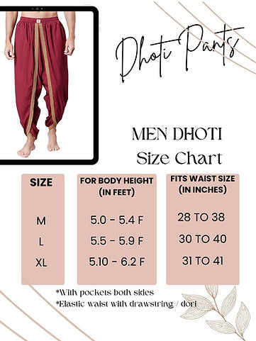 Dhoti Drapers with Border for Men