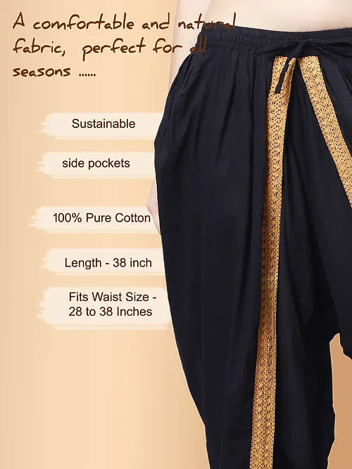 Dhoti Drapers with Border for Women