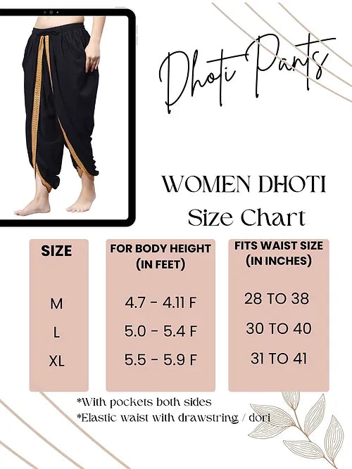 Dhoti Drapers with Border for Women