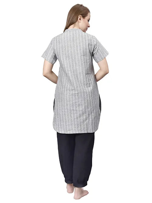 Ethno Fit for Women - Fusion Chinos and Long Kurta Set