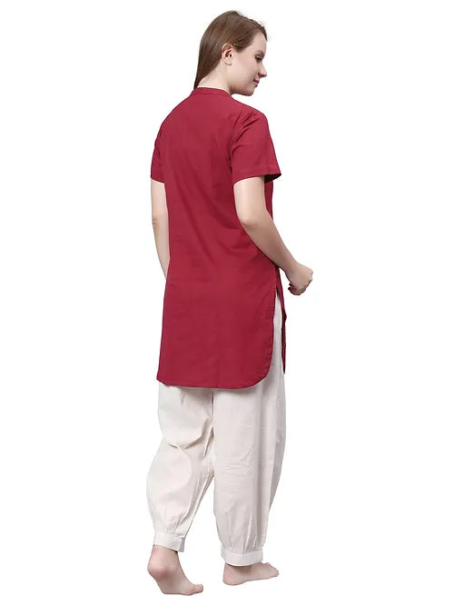 Ethno Fit for Women - Fusion Chinos and Long Kurta Set