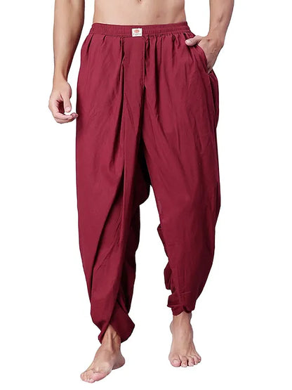Dhoti Drapers for Men - Red