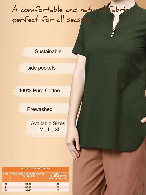 Ethno Fit for Women - Fusion Chinos and Short Kurta Set