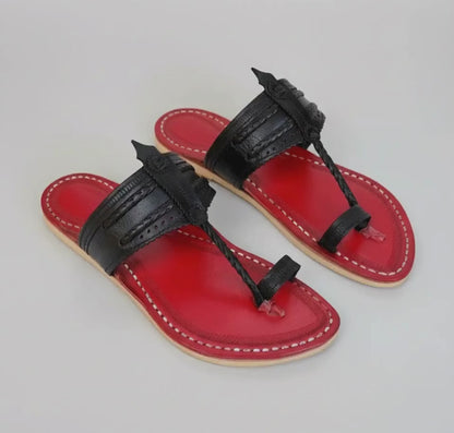 Karagiri Tej Men + Karagiri Liva Women | Leather Kolhapuri Chappal